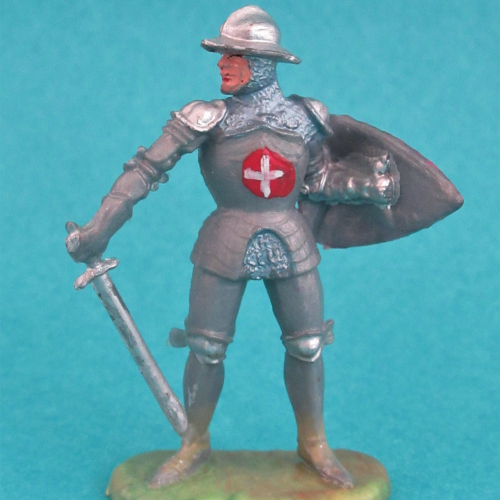 8934 4 Chevalier en armure de faction avec épée et bouclier (II b).